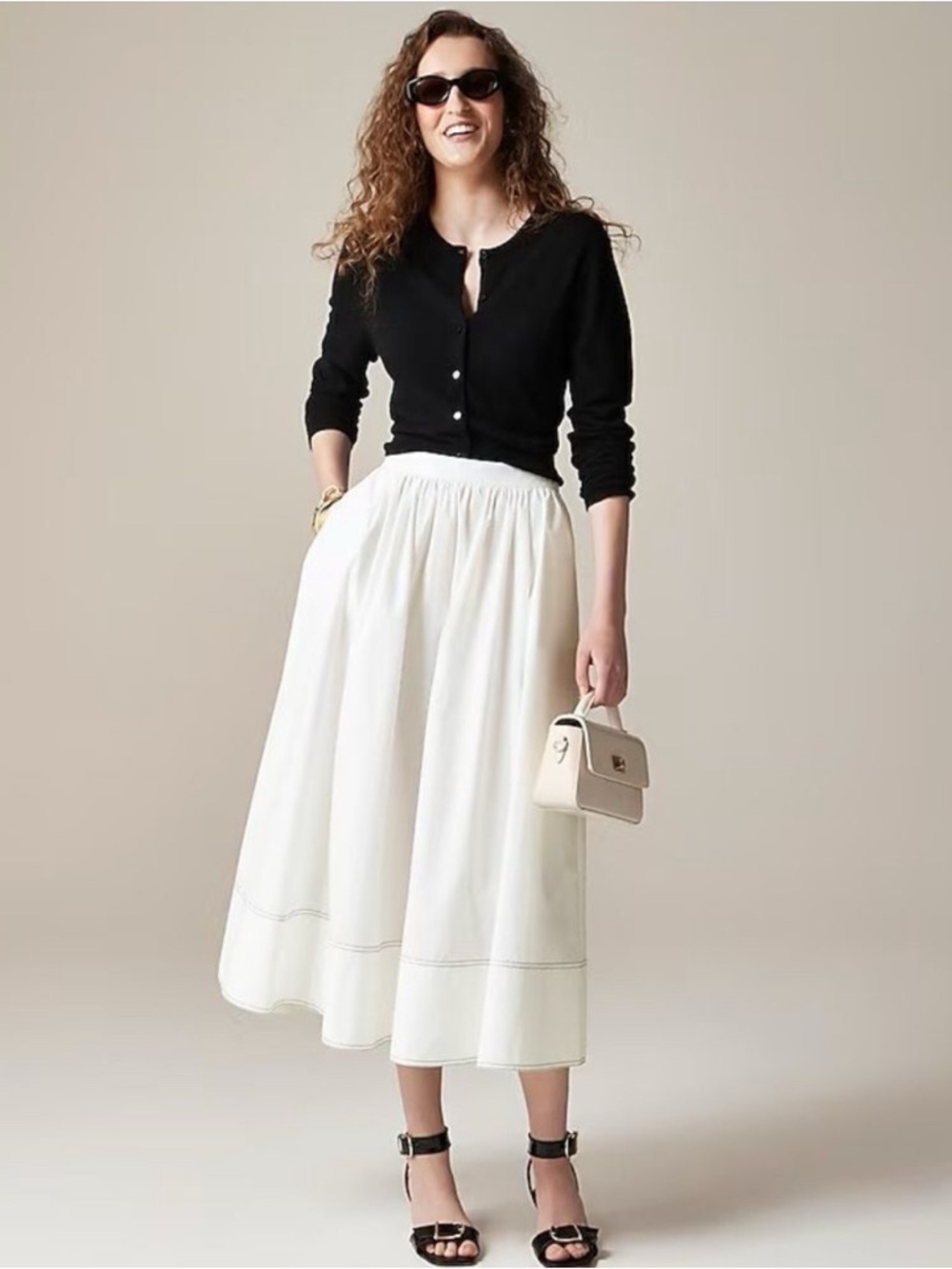JCrew Poplin White Maxi Skirt - Picture 2 of 10